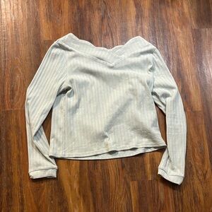 Majestic Legon Mint Ribbed Long Sleeve Top